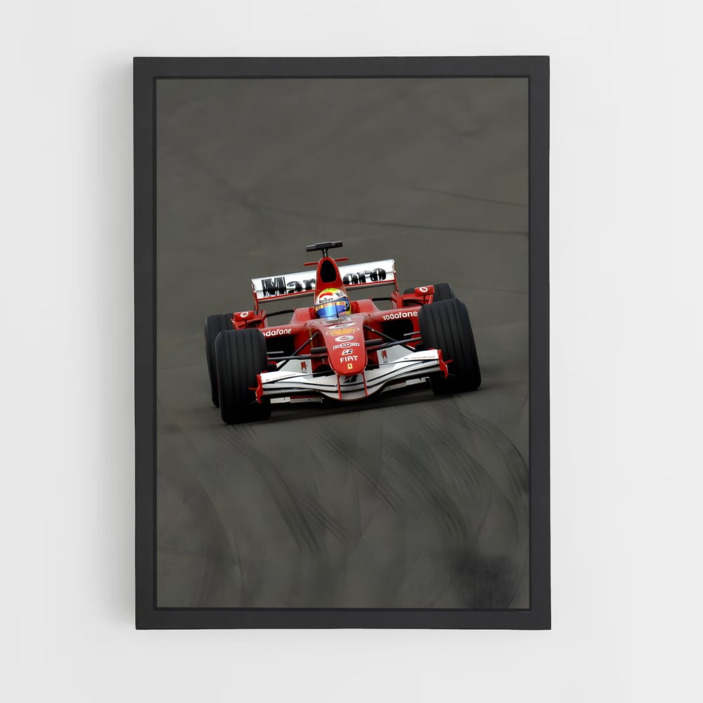 Poster Alonso Sur La Piste – affiche Voitures de Formule 1 (vue 2)
